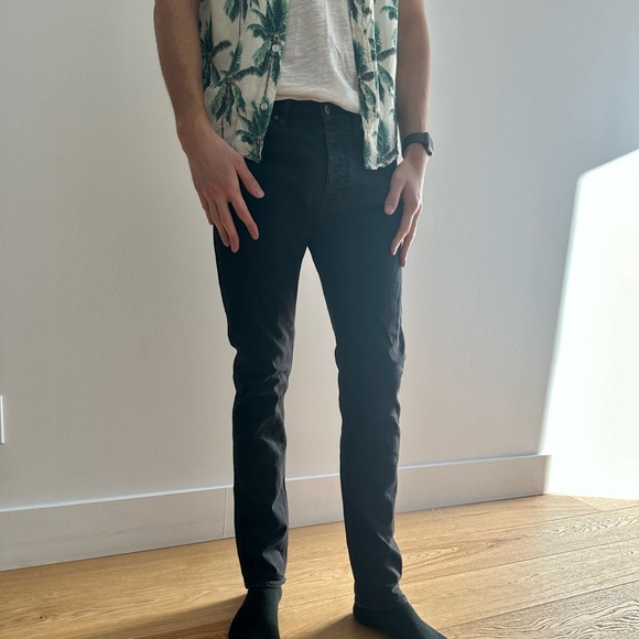 KINGS OF INDIGO BLACK JOHN LONG RISE SLIM JEANS - 32 - Picture 4 of 17